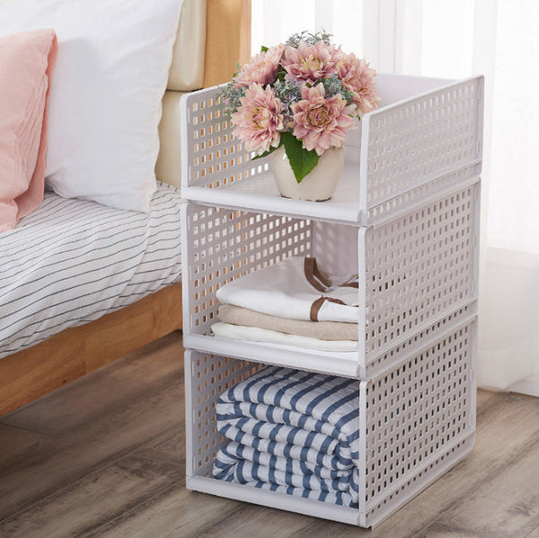 Closet Organizer - Stackable Storage Box Drawer - Bedroom