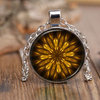 Golden Fractal Pendant Necklace - Fibonacci Spiral Golden Ratio Sacred Geometry Jewelry