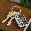 Piano Keyboard Keychain - Piano Keychain - Classical Music Gift for Piano Lovers - Black and White Keychain