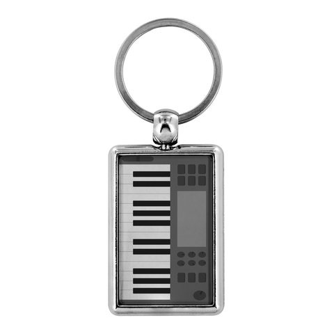Piano Keyboard Keychain - Piano Keychain - Classical Music Gift for Piano Lovers - Black and White Keychain