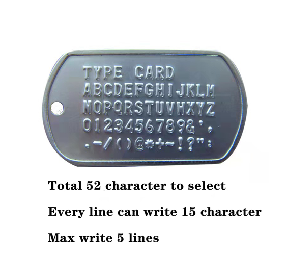 military dog tags format