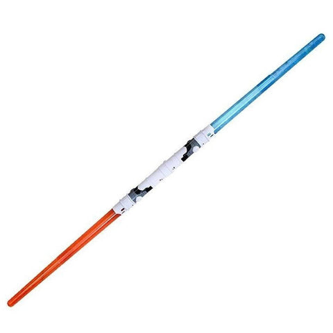Apparel - 2 Retractable Lightsabers - Red And Blue - Combines Into Dual Sword