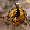 Raven Crow Pendant - Steampunk Gothic Necklace -  Black Bird Jewelry