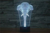 Baby Product - Elephant Head Hologram LED Night Light Lamp - Color Changing