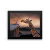 Giraffe Framed Photo Poster Wall Art Decoration Decor For Bedroom Living Room