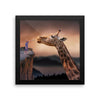 Giraffe Framed Photo Poster Wall Art Decoration Decor For Bedroom Living Room