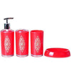 Home - LightningStore Luxury Toilet Bathroom Set - Contains A Lotion Bottle Toothbrush Holder Tumbler And Soap Dish - Comes In Red Black White And Orange - Excellent For Decorating Your Home Office Or Hotel