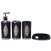 Home - LightningStore Luxury Toilet Bathroom Set - Contains A Lotion Bottle Toothbrush Holder Tumbler And Soap Dish - Comes In Red Black White And Orange - Excellent For Decorating Your Home Office Or Hotel