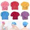 Home - LightningStore Microfiber Hair Cap Turban Towel For Women - Quickly Dry Your Hair By Wrapping This Towel Around Your Head - Available In Pink Yellow Purple Red Blue