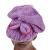 Home - LightningStore Microfiber Hair Cap Turban Towel For Women - Quickly Dry Your Hair By Wrapping This Towel Around Your Head - Available In Pink Yellow Purple Red Blue