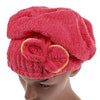 Home - LightningStore Microfiber Hair Cap Turban Towel For Women - Quickly Dry Your Hair By Wrapping This Towel Around Your Head - Available In Pink Yellow Purple Red Blue