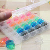 25 Plastic Bobbins Box Set - Sewing Supplies - Rainbow Bobbins - Sewing Accessories - Stitching - Double Sided - Gift Present Sewing Machine