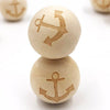 Beige Wood Beads: Natural Cream Round Wooden 18 mm Boho Spacer Beads Jewelry Supplies for Necklace Bracelet Making Elephant Star Crown Heart