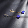 Tanzanite Earrings - Beautiful Tanzanite Fine Jewelry - Tanzanite Dangle Drop Earring - Dainty Gold Purple Gemstone Birthstone Earring