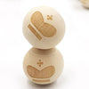 Beige Wood Beads: Natural Cream Round Wooden 18 mm Boho Spacer Beads Jewelry Supplies for Necklace Bracelet Making Elephant Star Crown Heart