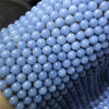 Aquamarine Color Gemstone - Blue Smooth 6mm 8mm 10mm 12 mm Round Loose Beads Round Beads - Birthstone - Bead Making Supplies Beading Jewelry