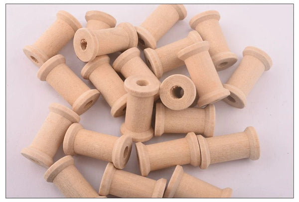 Wooden Bobbins, Wood Spools, Hourglass Wood Spool, Wooden Spool, Unfinished Spools, Spools for Twine, Sewing Spools, Wood Crafts Supplies