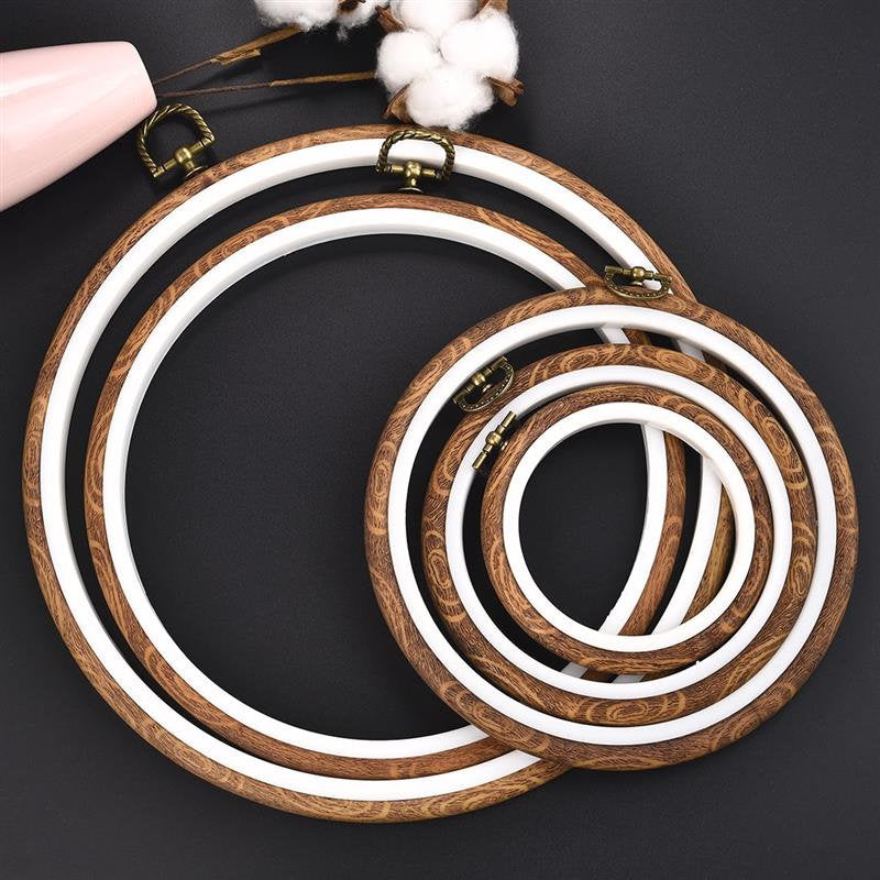 Wooden Embroidery Hoops Stitching Hoop Wooden Hoops Stands Cross Stitc –  LightningStore