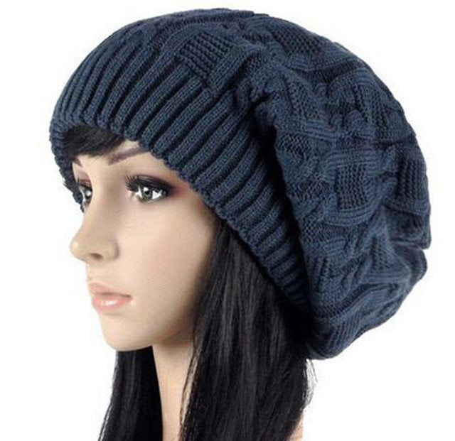 Womens Slouchy Beanie Oversized Beanie Baggy Beanie Knit Loose B LightningStore