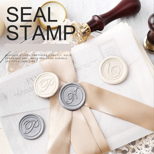 Initial Wax Stamp - Custom Alphabet Wax Seal - Wax Label - Wax Stickers - Wax Glue Sticks - Letter Picture Logo Monogram Brass Stamp