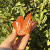 Orange Aura Natural Quartz Crystal Cluster- Minerals Quartz Cluster Point - Raw Clear Energy Quartz Cluster Healing Stone Chakra Reiki Decor