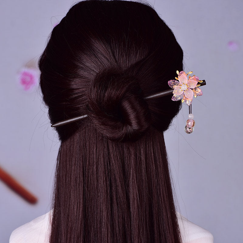 Green Tassel Flower Cherry Blossom Chinese Hair Pin Hair Stick Bead Hair  Pins Retro Hair Stick -  Canada