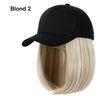 Hat Wig | Wigs for Chemo Patients | Baseball Cap Wig | Hat With Straight Hair Attached | Chemo Hat| Hair Loss Hat For Cancer Patients | Short Hair Wig