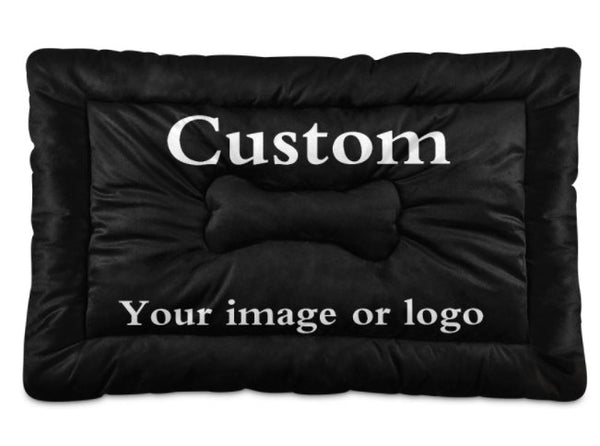 Custom Dog Bed - Personalized Dog Bed - Rectangle Flat Bed - Custom Picture Logo - Design Your Own - Dog Mat - Dog Lover Gift Furniture