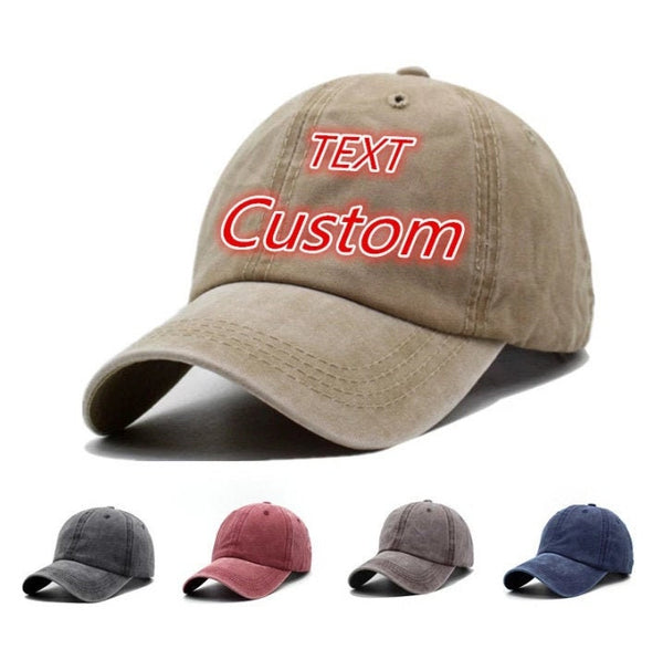 Custom Cap - Personalized Logo - Customize Design Your Own Cap - Mütze Selbst Gestalten - Baseball Hats - For Dad Husband Boyfriend Gift