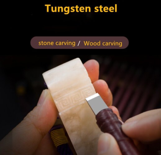 Stone Carving Set Stone Engraving Tools Stone Carving Chisel Set Seal Engraving  Kit Seal Cutting Knife Set Tungsten Carbide Knife 