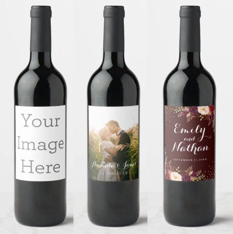 20 Pcs Custom Photo Wine Bottle Label, Wine Label, Personalized Wedding Wine Label, Wine Wedding Gift, Wine Gift, Couples Gifts for Her