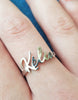 Custom Two Name Ring - Double Name Personalized Name Ring Couple Ring - Gift for Her Girlfriend Wife Mom Birthday Anniversary Present