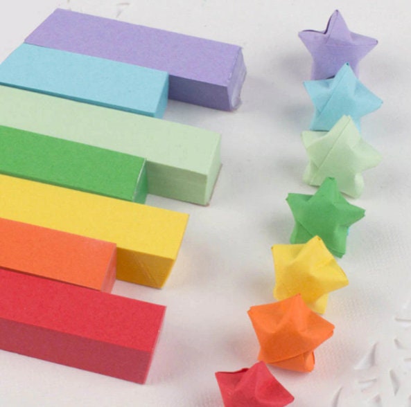 Hologram Twinkle Star Origami Lucky Star Paper Strips Star Folding