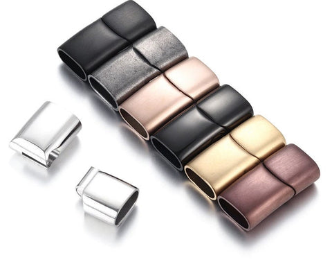 5 Pcs Magnetic Clasps for Leather Bracelet, Stainless Steel Magnet Clasp Closure, Jewelry Making DIY Accessories  12*6mm, 10x5mm, 8x4mm Hole