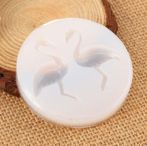 Flamingo Silicone Mold, Fondant, Soap, Resin Cake Decorating, Candy, Nautical, Fish, Cooking, Jewelry, Beach, Chocolate, Polymer Clay Animal