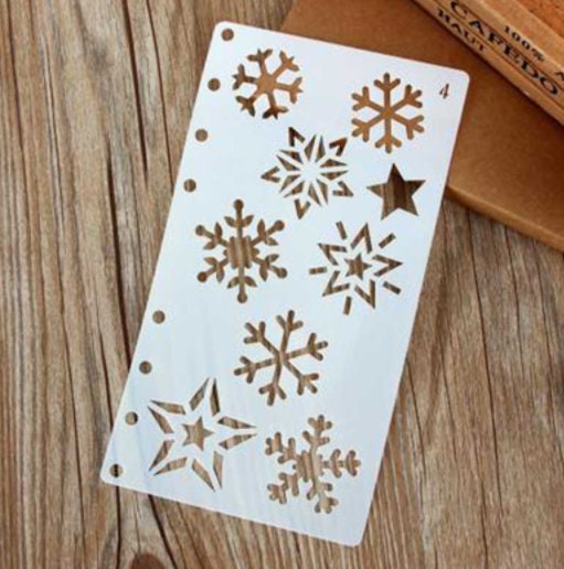 Snowflakes Christmas Snow Stencil - Butterfly Flower Stencil - Calligraphy Stencil - Pochoir Lettre - Planner Stencil-  Painting Craft Kit