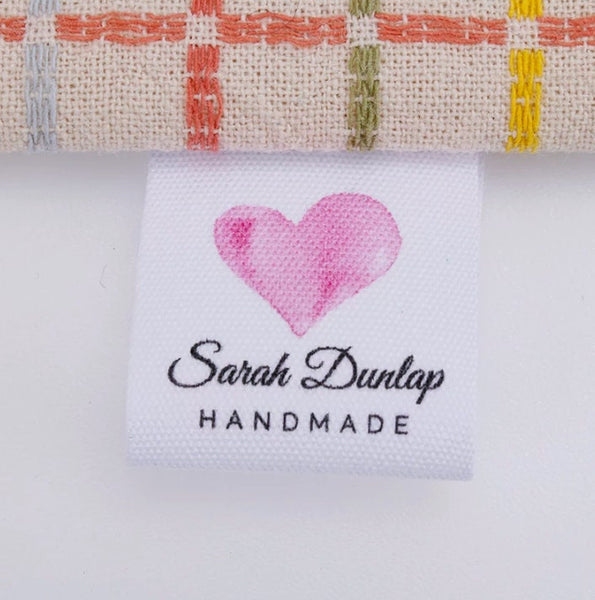 Personalized Clothing Labels -  Custom Fabric Sew in Labels - Sew on Labels - Cloth Tags for Clothes - Fold Over Cloth Labels for Handmade