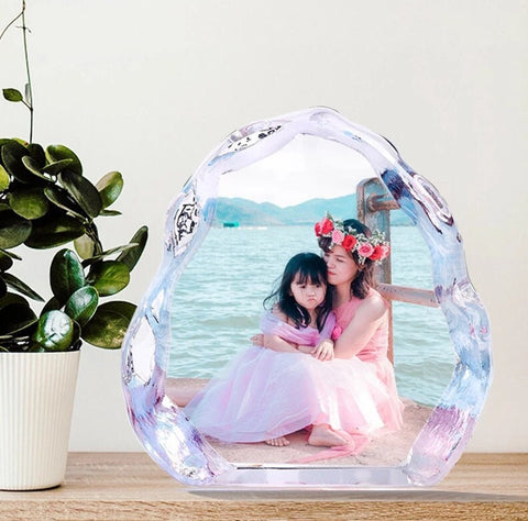 Custom Crystal Photo Color, Personalised Round Photo Block, Personalized Gift, Christmas Gift, Unique Gifts, Custom Photo Gifts, Couple Gift