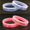 Custom Glow in the Dark Wristbands - Personalized Text Printing - Rubber Silicone Bracelet  Events, Cancer Support, Fundraisers, Awareness