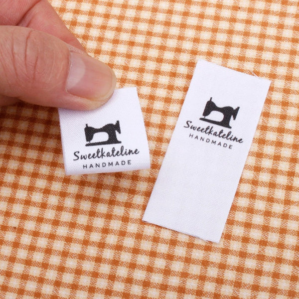 Personalized Fabric Sew in Labels -Custom Clothing Labels -  Sew on Labels - Cloth Tags for Clothes - Fold Over Cloth Labels for Handmade