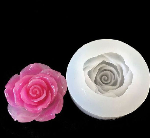 Rose Mold - Camellia Flower Mold - Spring Large Guest Soap Size Flower Mold - Silicone Large Flowers Mould - Chocolate Fondant Molds