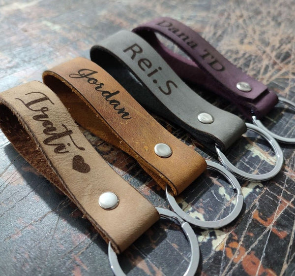 Custom Leather Key Chain, Personalized Leather Keychain, Customized Keychain, Coordinates Key Chain Longitude Latitude Keychain, Best Gift