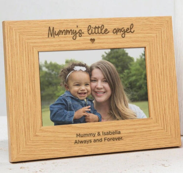 Custom Photo Frame - Family Name - Personalized Laser Engraved Photo Frame - Picture Frame - Gift For Him Gift For Her Anniversary Dad Mom