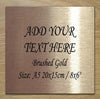 Custom Gold Sign - Personalized Gold Door Sign - Custom Made Signs for House Business or Office - Metal Plaques - Custom Engraved Wall Name