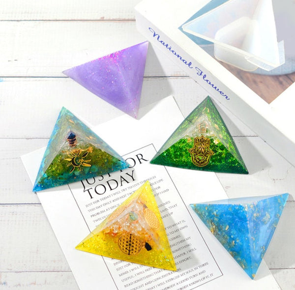 Small Pyramid Mold for Resin Silicone - Orgone Pyramid Mold - Silicone Orgonite Tower Pyramid Mold - Silicone Resin Mold - DIY Craft Supply