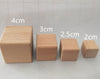 Small Wooden Cube, Unfinished Wooden Cube, Unfinished Wooden Blocks, Solid Wood Craft Blocks Natural Cut Sanded Rounded Corners, Building