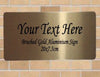 Custom Gold Sign - Personalized Gold Door Sign - Custom Made Signs for House Business or Office - Metal Plaques - Custom Engraved Wall Name