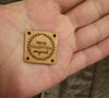 Custom Wooden Tags for Knitting - Personalized Wooden Labels for Handmade Items - Logo Brand Labels Sewing - Handmade Engraved Wood Tags