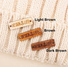 Custom Wooden Tags for Knitting - Personalized Wooden Labels for Handmade Items - Logo Brand Labels Sewing - Handmade Engraved Wood Tags