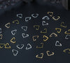 100 Triangle Jump Rings Shiny Gold Silver Open Jump Rings Bails - Jewelry Connector for Jewelry Making Supplies